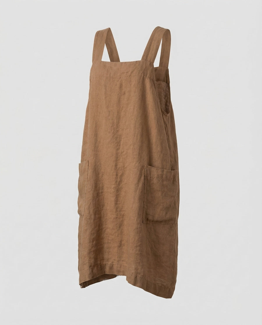 Dinah Linen Dress in Khaki