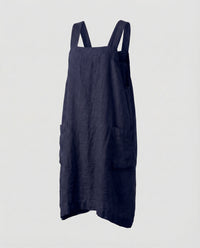 Dinah Linen Dress in Navy