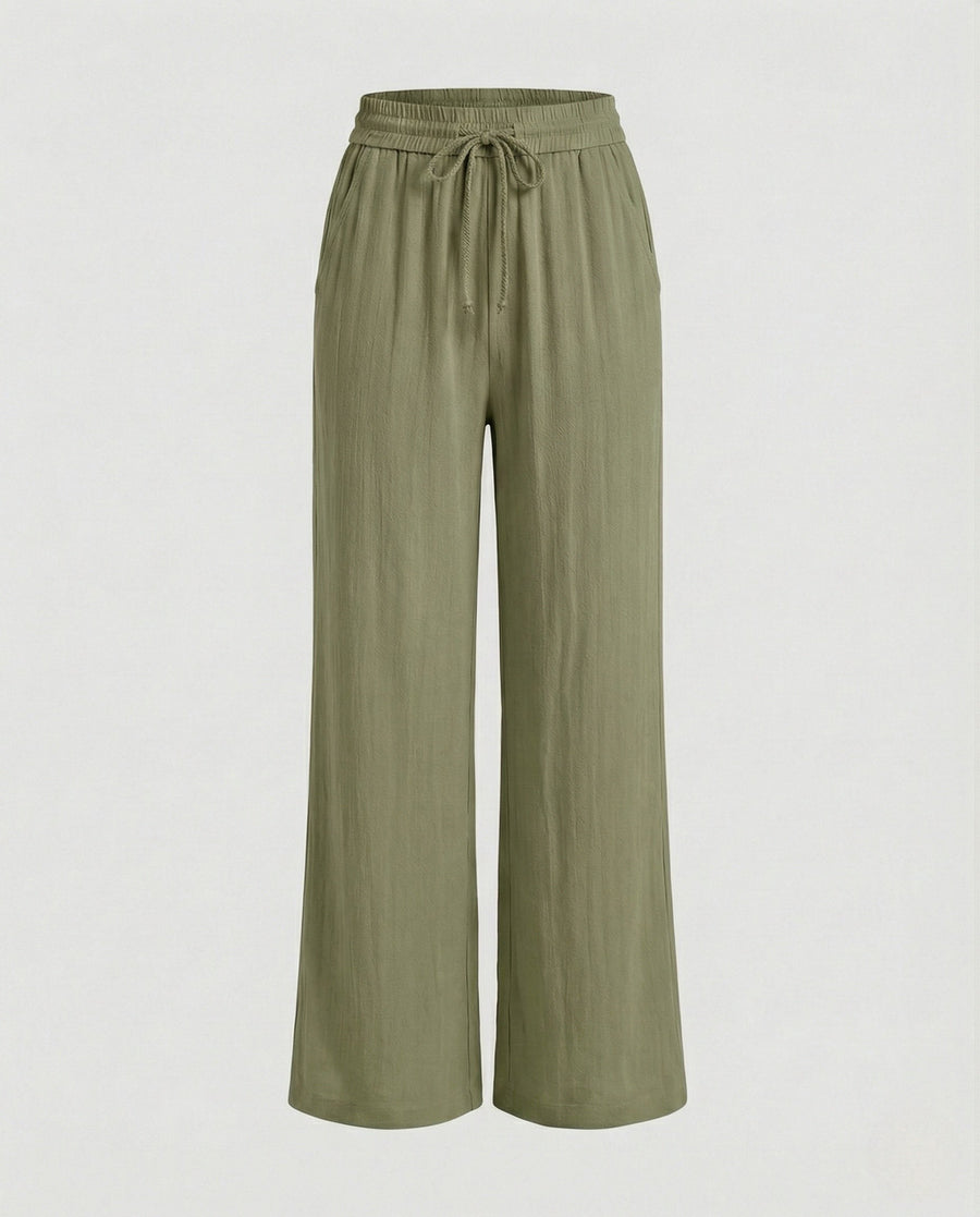 Dita Linen Dress in Olive