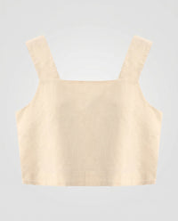 Dita Linen Top in Apricot