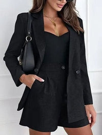 Dita Top with Fitted in Black