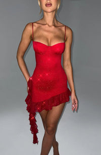 Norah Mini Dress – Red Sparkle
