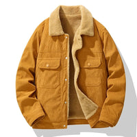 Don Oliver Corduroy Jacket in Mustard Orange
