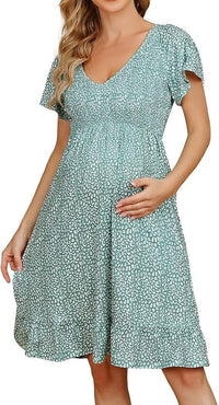 Donna™ Spring Maternity Dress in Green