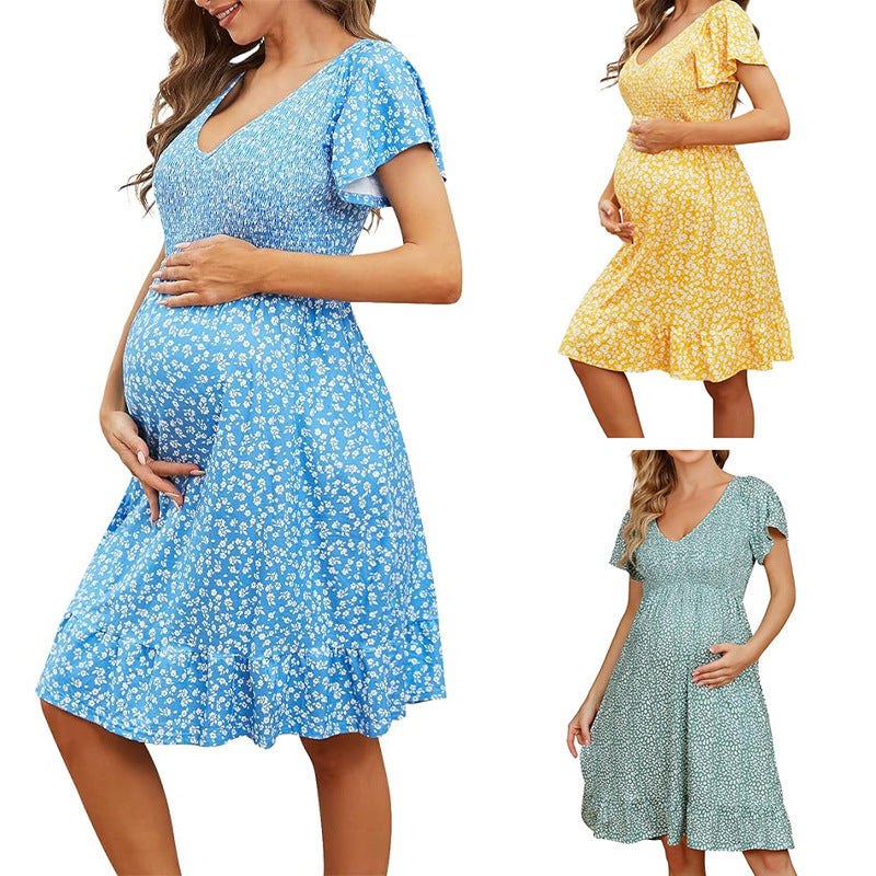 Donna™ Spring Maternity Dress in Yellow