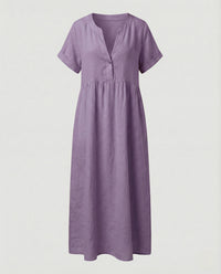 Dora Blouse with Short Sleeve in Purple