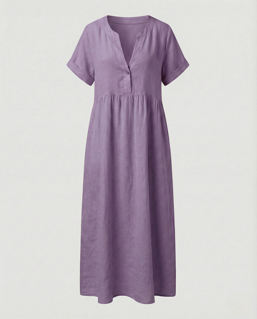 Dora Blouse with Short Sleeve in Purple