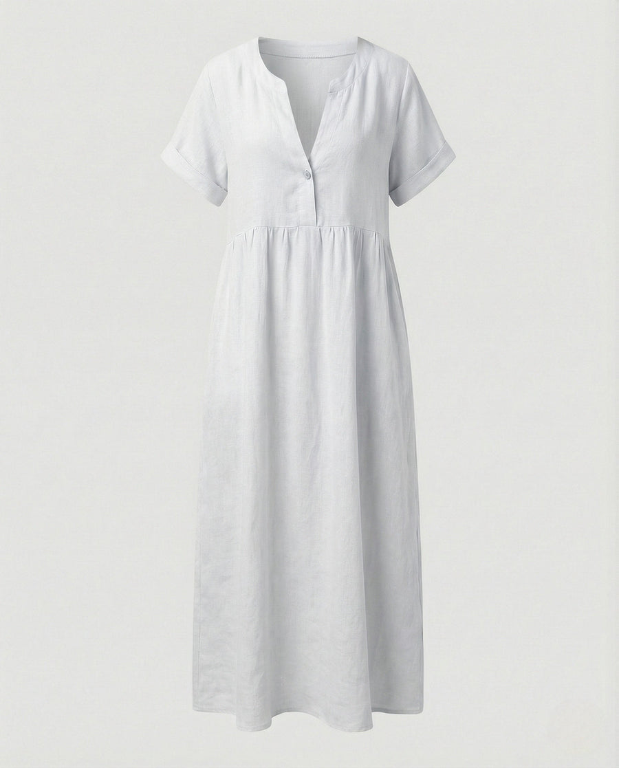 Dora Blouse with Short Sleeve in White