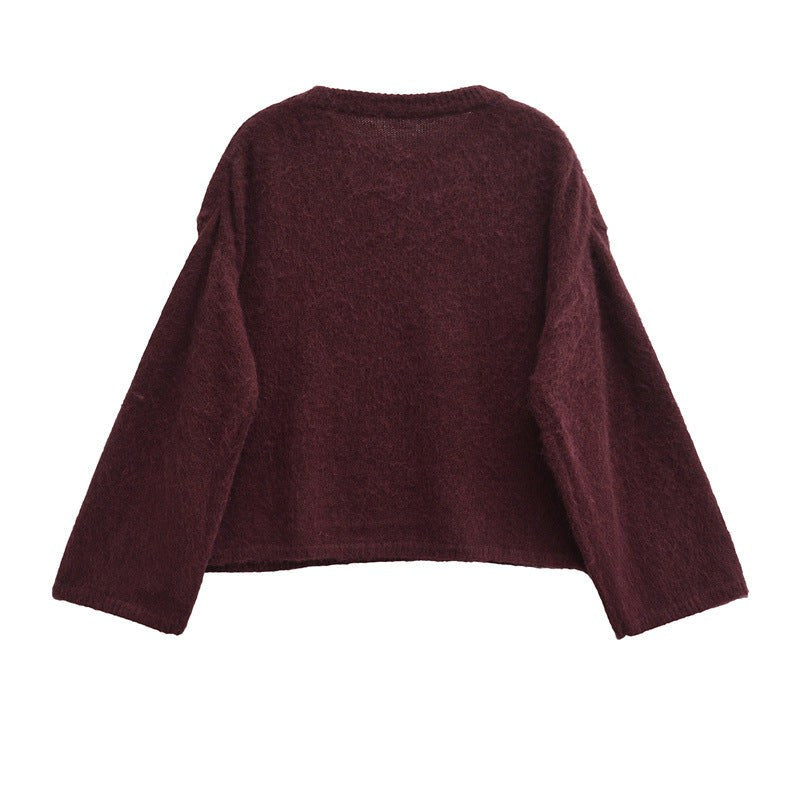 Dora Casual Knit Sweater with Crew Neck