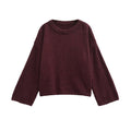 Dora Casual Knit Sweater with Crew Neck