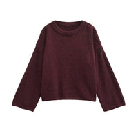 Dora Casual Knit Sweater with Crew Neck