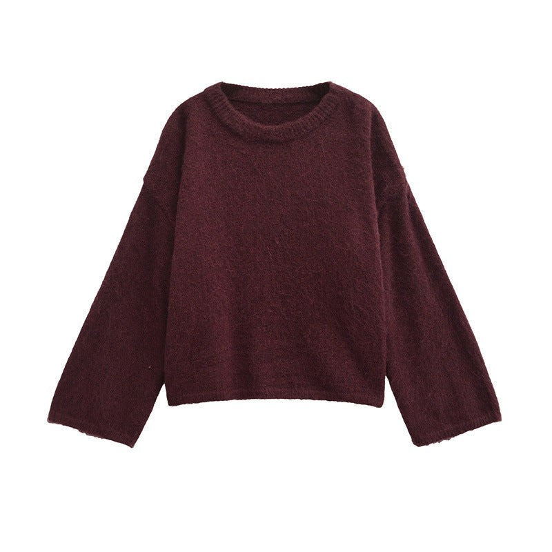 Dora Casual Knit Sweater with Crew Neck