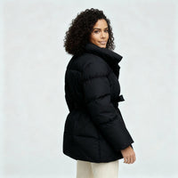 Dora Jacket with Stand Collar in Black