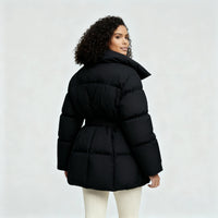 Dora Jacket with Stand Collar in Black