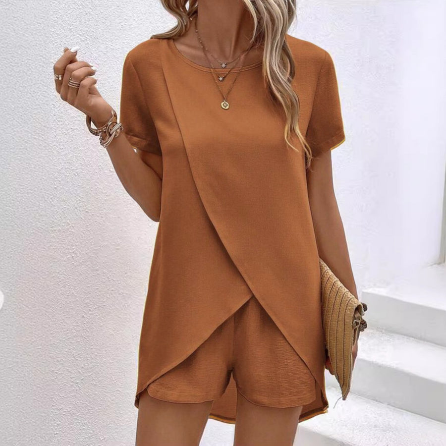 Doreen™ Elegant Summer Co-ord Lounge Set in Orange