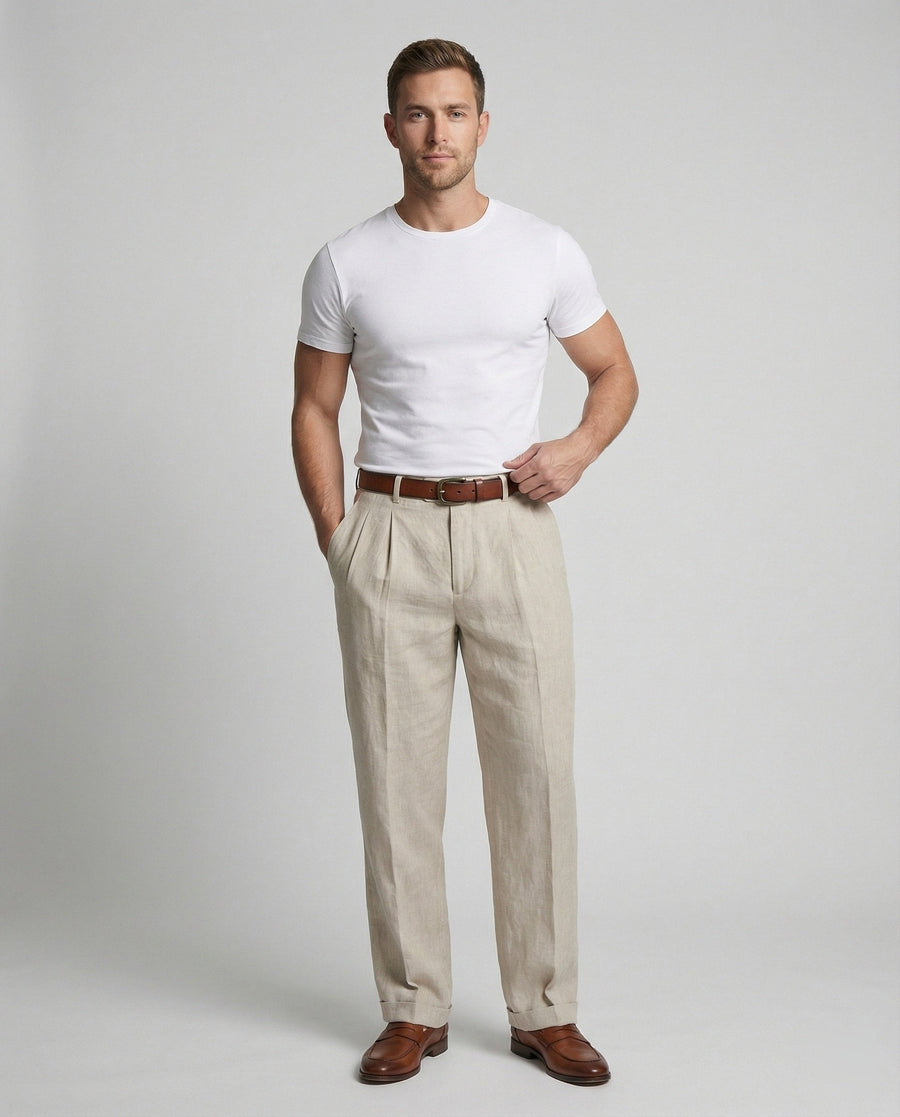 Dorian Elegant Linen Trousers