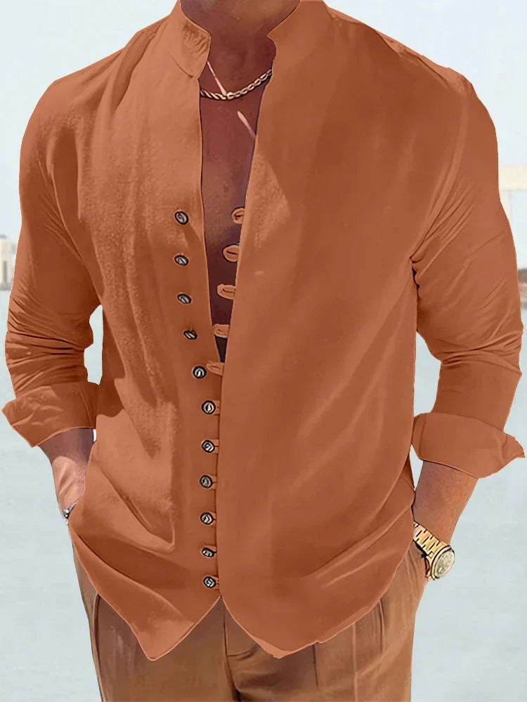 Dorian Elegant Shirt in Brown