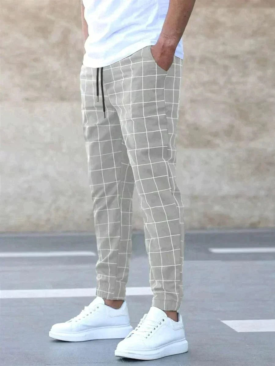 Dorian Elegant Trousers in Light Grey