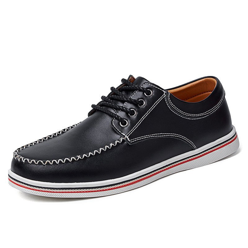 Dorian Leather Dock Shoe in Charcoal