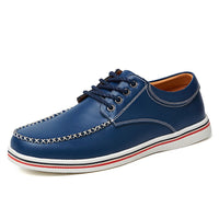 Dorian Leather Dock Shoe in Royal Blue