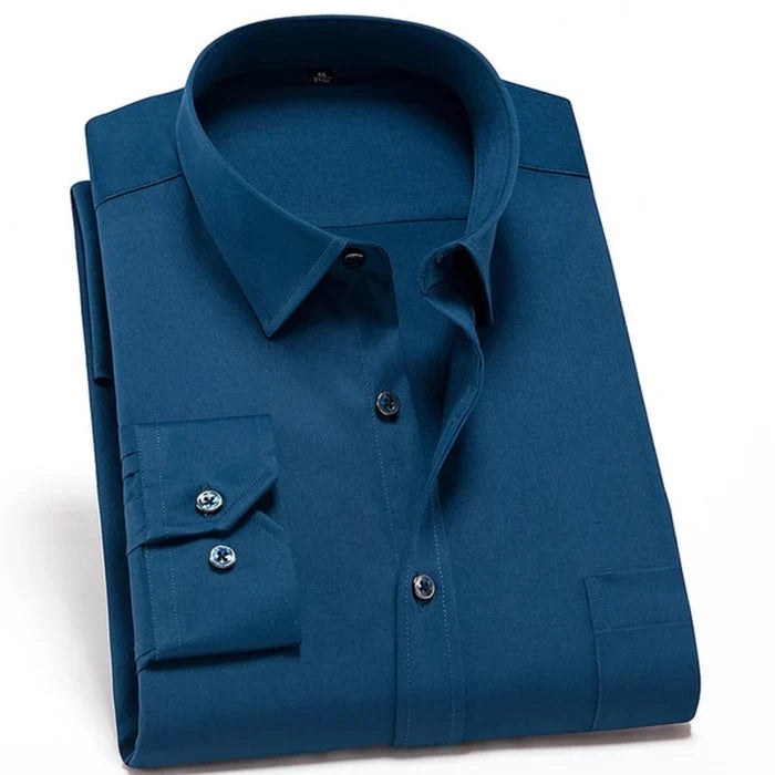 Dorian Shirt with Pleated in Blue