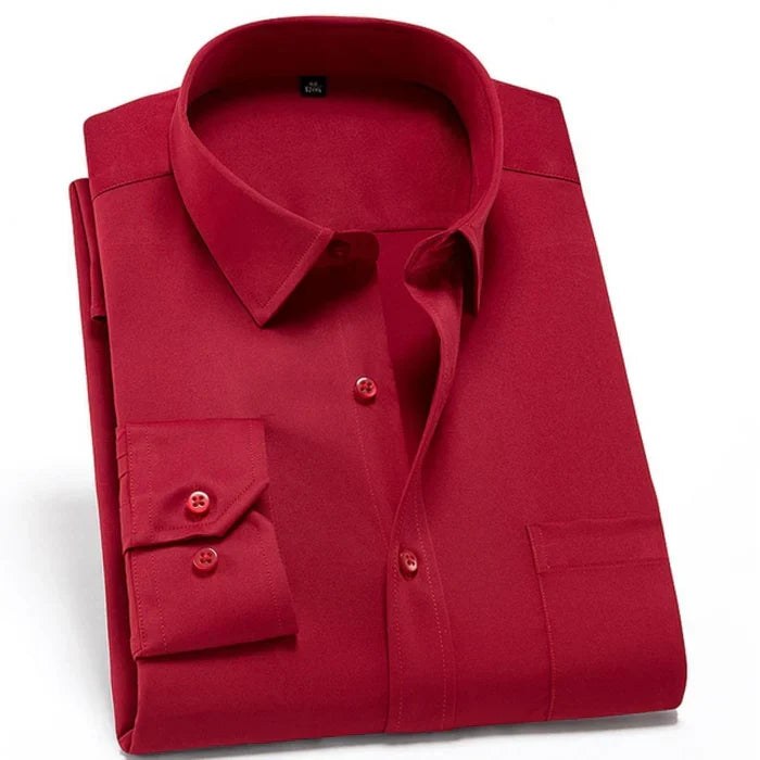 Dorian Shirt with Pleated in Red