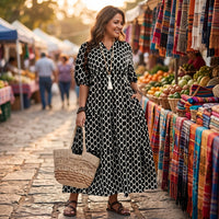 Dorianne Women's Boho Maxi Dress with Pockets