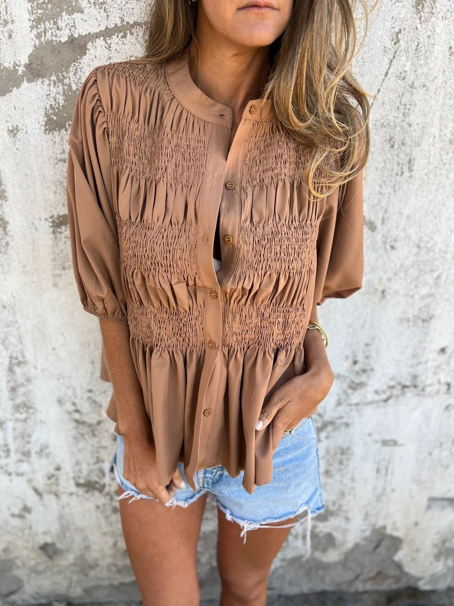 Dorothea Blouse in Brown