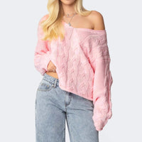 Dorothea Casual Knit Sweater with V-Neck