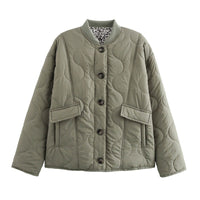 Dorothea Jacket with Pockets in Olive Green