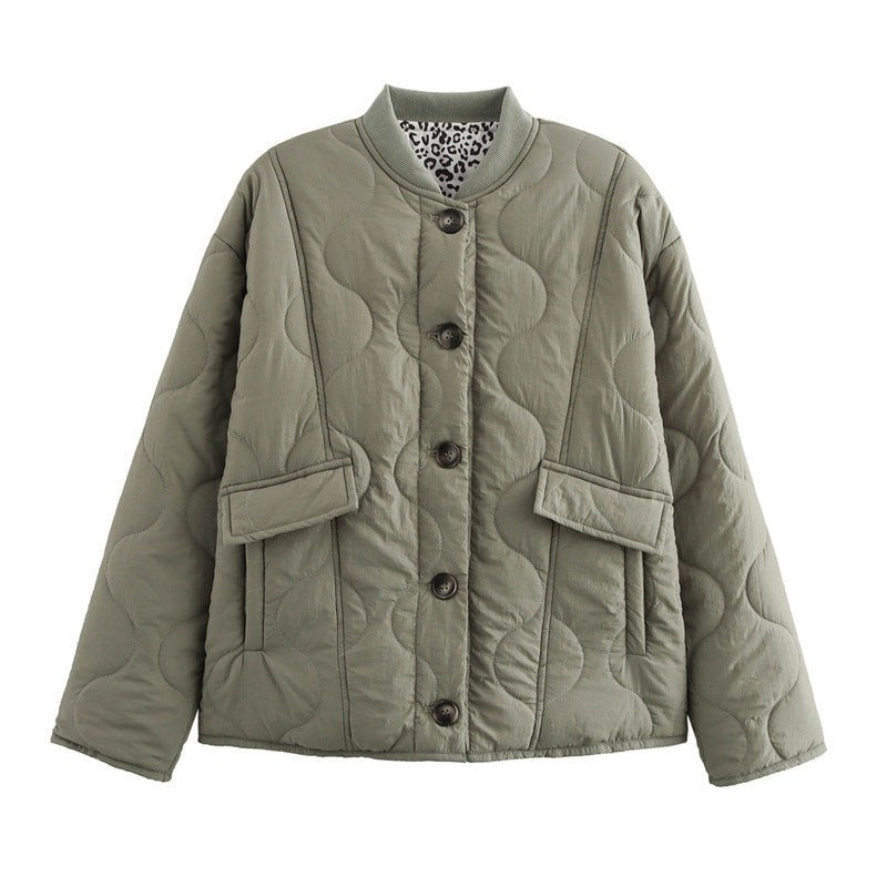 Dorothea Jacket with Pockets in Olive Green