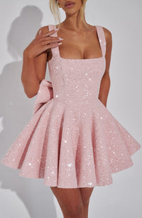 Carla Mini Dress – Blush