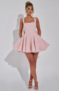 Carla Mini Dress – Blush