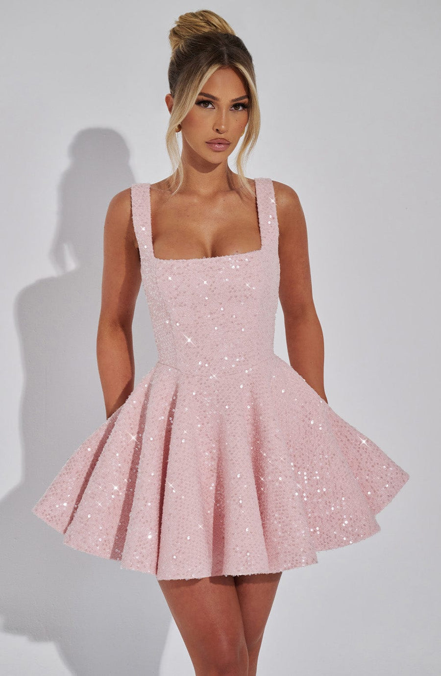Carla Mini Dress – Blush