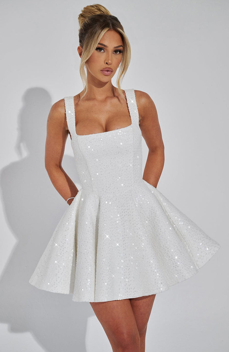 Carla Mini Dress – Ivory
