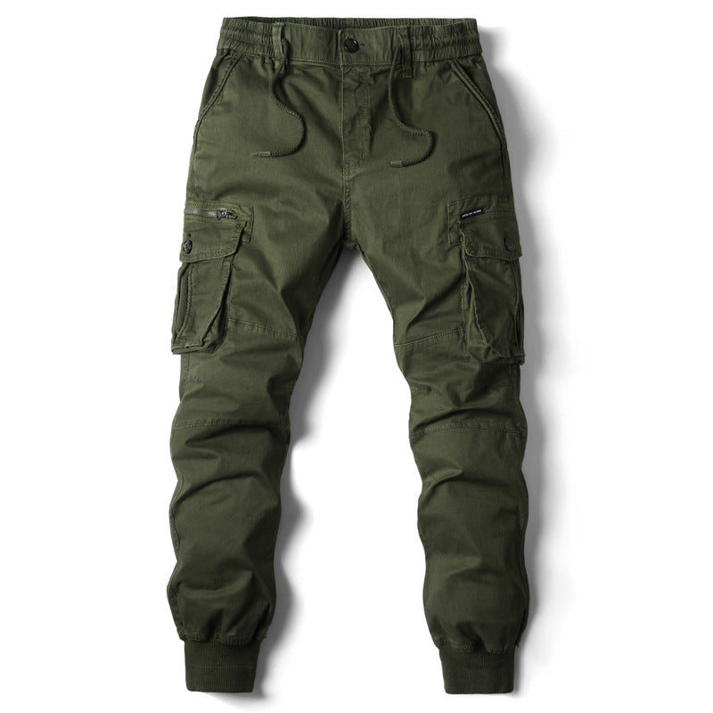 Niel | Men's Multi Pocket Ribbed Cuff Cargo Joggers