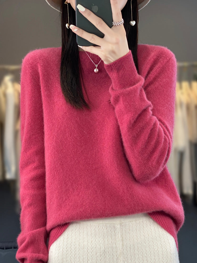 Anna | Women's Classic Long Sleeve Knit Sweater