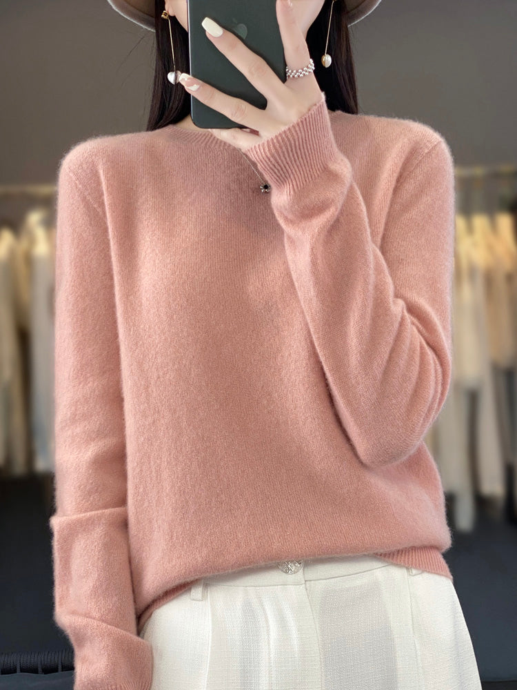 Anna | Women's Classic Long Sleeve Knit Sweater