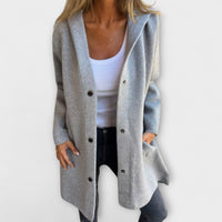 Sandra | Women's Casual Button Front Hooded Jacket