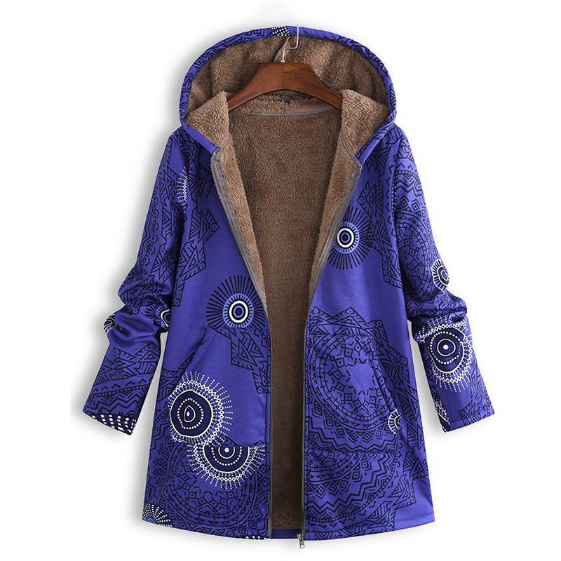 Casey | Women's Winter Floral Coat with Hood