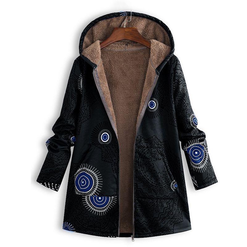 Casey | Women's Winter Floral Coat with Hood