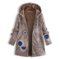 Casey | Women's Winter Floral Coat with Hood