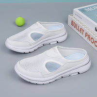 Drovina Women's Sneaker Mules Slip-On in White