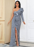 Vivienne One-Shoulder Sequin Maxi Dress
