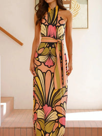 Margot Printed Halter Maxi Dress
