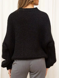 Round Neck Dropped Shoulder Sweater