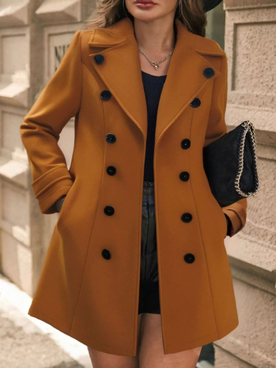 SOPHE | DOUBLE BREASTED TAILORED LONG COAT