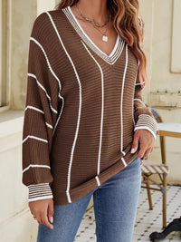Margot Striped Contrast Sweater