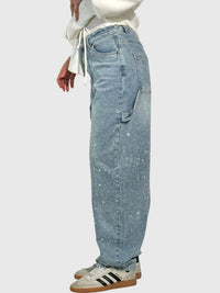 Clara | Women's Sparkle Diamond Denim Pants