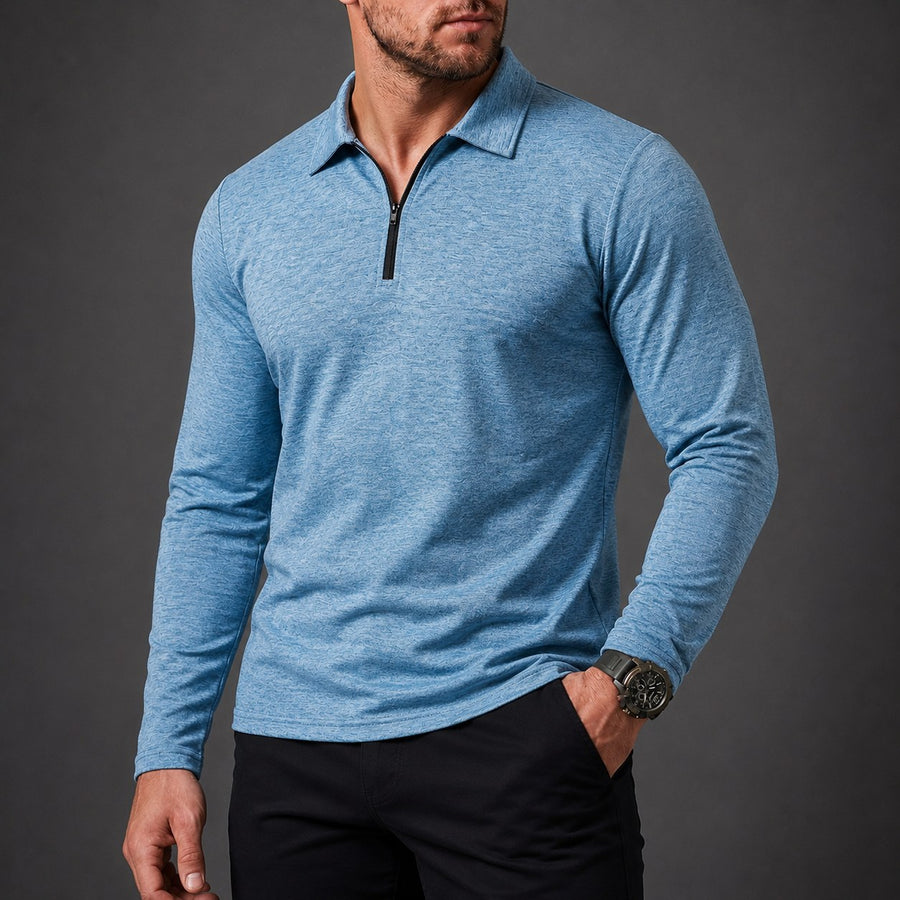 Easton Quarter-Zip in Carolina Blue